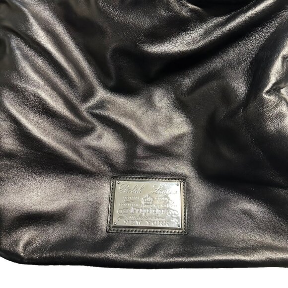 RALPH LAUREN Purple Label Nappa Stirrup Hobo Bag • black leather, silver - Picture 4 of 15